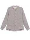 Brunello Cucinelli Light Brown Button-down Shirt In Gray
