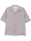 Brunello Cucinelli Linen Shirt In Brown