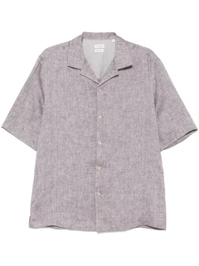 Brunello Cucinelli Linen Shirt In Multicolor