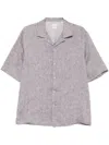 Brunello Cucinelli Linen Shirt In Brown