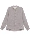 Brunello Cucinelli Light Brown Button-down Shirt In Gray