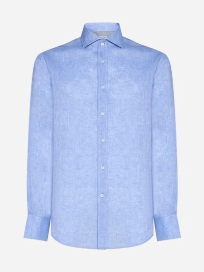 Brunello Cucinelli Shirts In Light Blue
