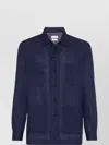Brunello Cucinelli Linen Shirt With Chest Pockets And Collar