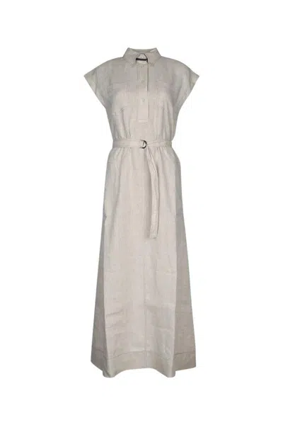 BRUNELLO CUCINELLI BRUNELLO CUCINELLI LINEN SHIRTDRESS