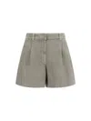 Brunello Cucinelli Women Linen Shorts