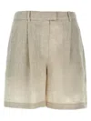 Brunello Cucinelli Linen Shorts Bermuda And Short In Beige