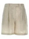 Brunello Cucinelli Linen Shorts Bermuda And Short In Beige