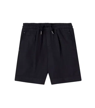 Brunello Cucinelli Kids' Linen Shorts In Black