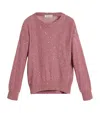Brunello Cucinelli Diamond-yarn Sweater In Pink