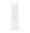 Brunello Cucinelli Linen-silk Scoop-neck Midi Dress In White