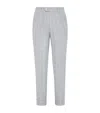 Brunello Cucinelli Wool And Cotton Trousers With Cuffs In Grey