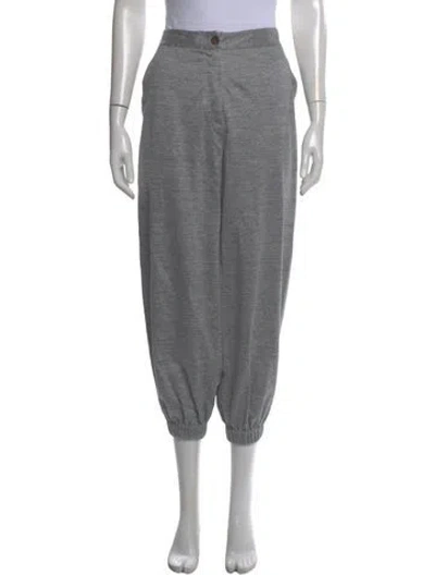 Pre-owned Brunello Cucinelli Linen Skinny Leg Pants In Gray