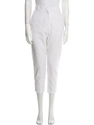 Pre-owned Brunello Cucinelli Linen Skinny Leg Pants In Neutral