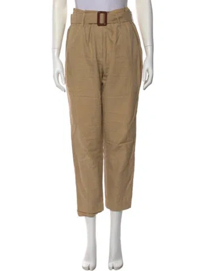 Pre-owned Brunello Cucinelli Linen Skinny Leg Pants In Neutral