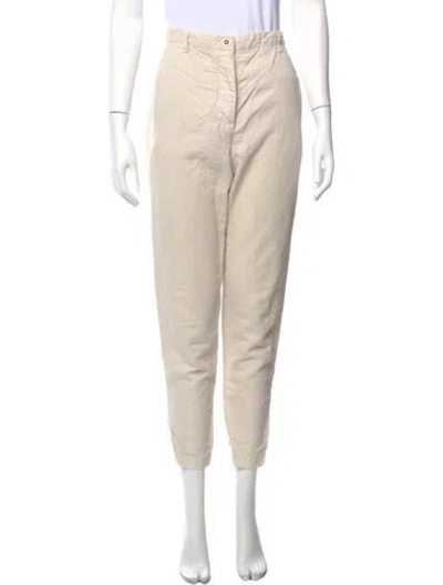 Pre-owned Brunello Cucinelli Linen Skinny Leg Pants In Neutral