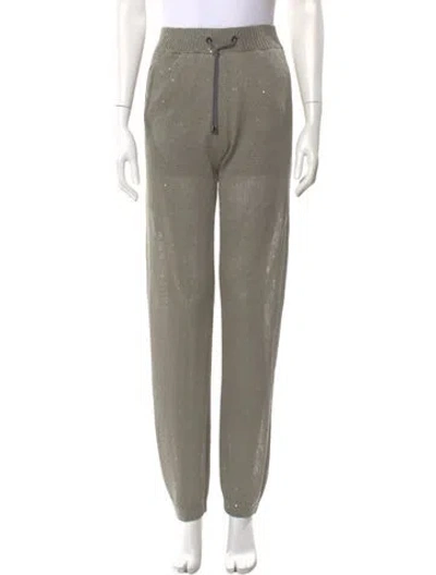 Pre-owned Brunello Cucinelli Linen Skinny Leg Pants W/ Tags In Green