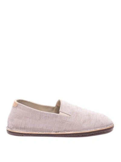 Brunello Cucinelli Linen Slip-on Slip-on In Multi