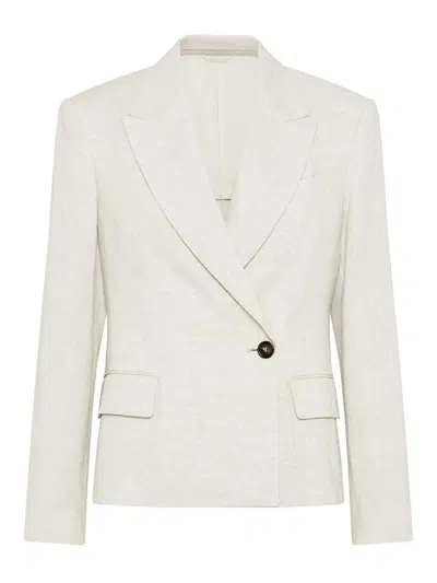 BRUNELLO CUCINELLI BLAZER - BLANCO