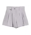 Brunello Cucinelli Glitter-detail Canvas Shorts In Purple