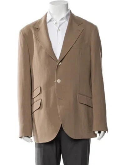 Pre-owned Brunello Cucinelli Linen Sport Coat W/ Tags In Brown