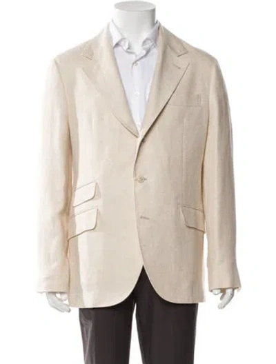 Pre-owned Brunello Cucinelli Linen Sport Coat W/ Tags In Neutral