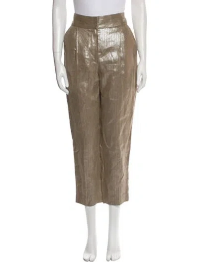 Pre-owned Brunello Cucinelli Linen Straight Leg Pants