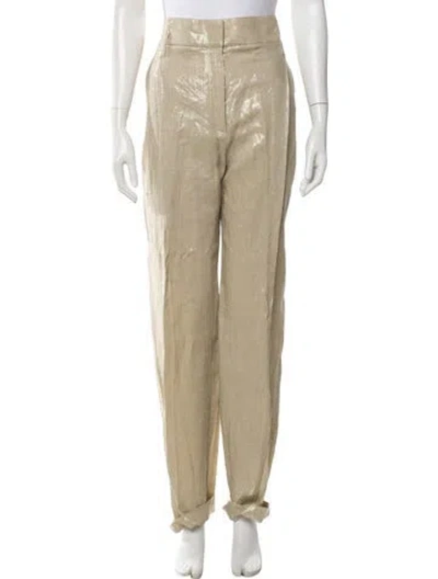 Pre-owned Brunello Cucinelli Linen Straight Leg Pants