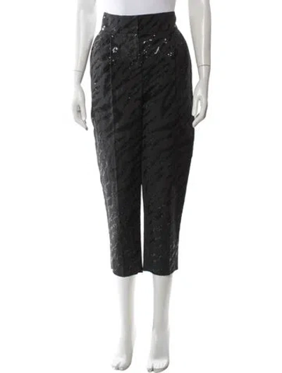Pre-owned Brunello Cucinelli Linen Straight Leg Pants In Black