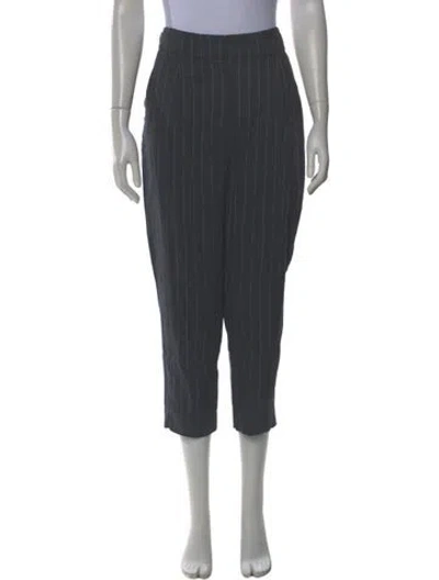 Pre-owned Brunello Cucinelli Linen Straight Leg Pants In Blue