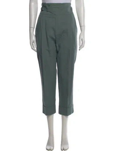 Pre-owned Brunello Cucinelli Linen Straight Leg Pants In Blue