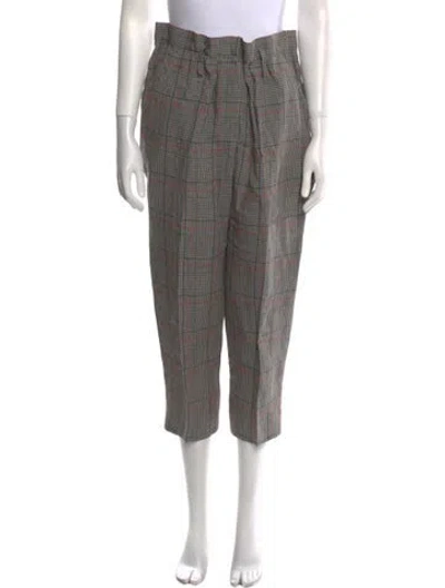 Pre-owned Brunello Cucinelli Linen Straight Leg Pants In Gray