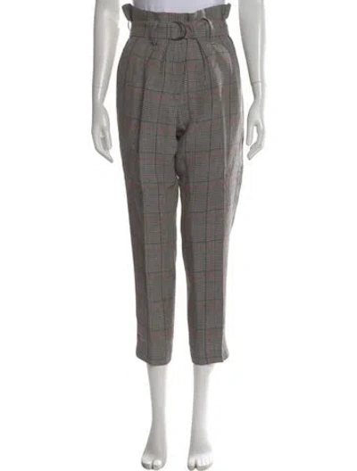 Pre-owned Brunello Cucinelli Linen Straight Leg Pants In Gray