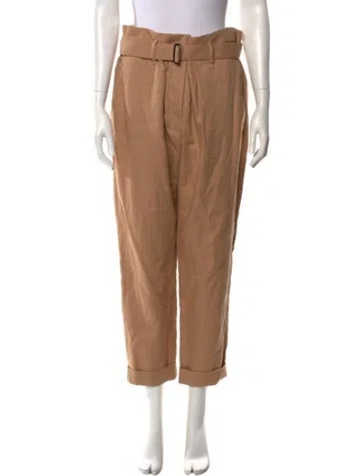 Pre-owned Brunello Cucinelli Linen Straight Leg Pants In Neutral