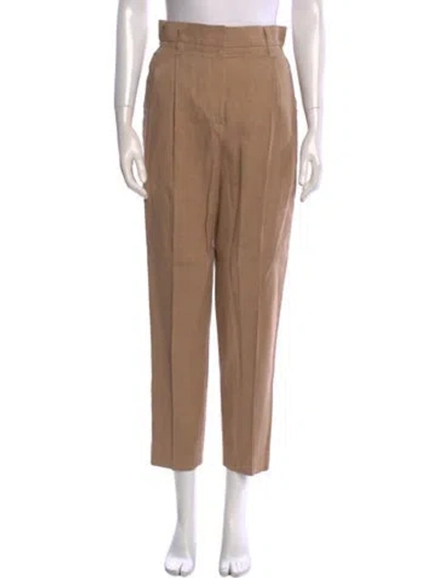 Pre-owned Brunello Cucinelli Linen Straight Leg Pants In Neutral