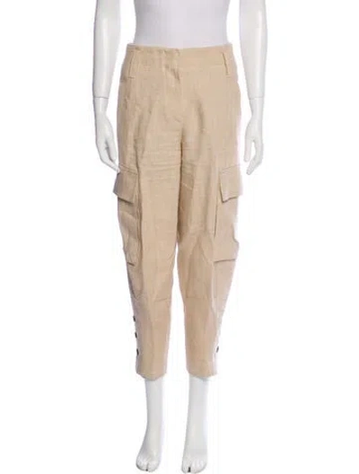 Pre-owned Brunello Cucinelli Linen Straight Leg Pants In Neutral