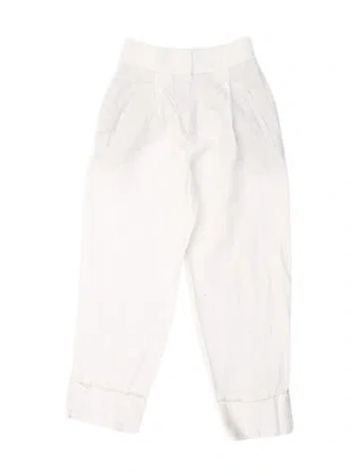 Pre-owned Brunello Cucinelli Linen Straight Leg Pants In Neutral