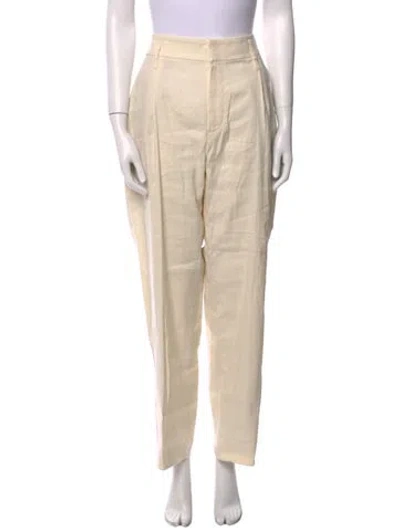 Pre-owned Brunello Cucinelli Linen Straight Leg Pants In Neutral