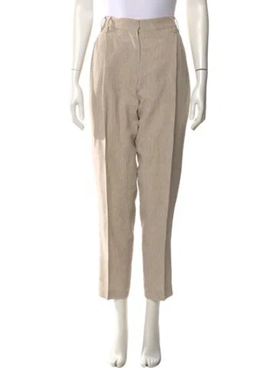 Pre-owned Brunello Cucinelli Linen Straight Leg Pants In Neutral