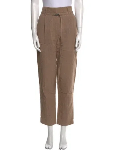 Pre-owned Brunello Cucinelli Linen Straight Leg Pants In Neutral
