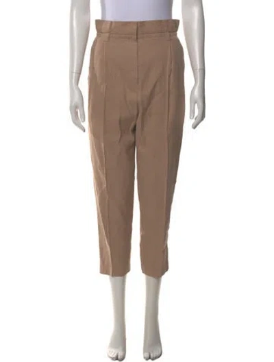Pre-owned Brunello Cucinelli Linen Straight Leg Pants In Neutral