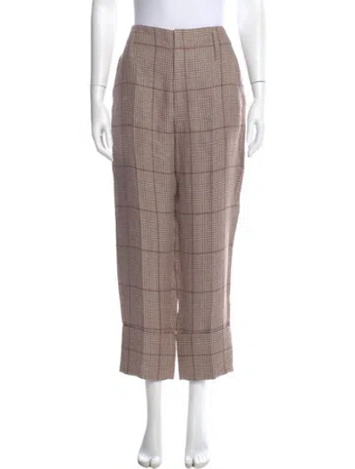 Pre-owned Brunello Cucinelli Linen Straight Leg Pants In Neutral