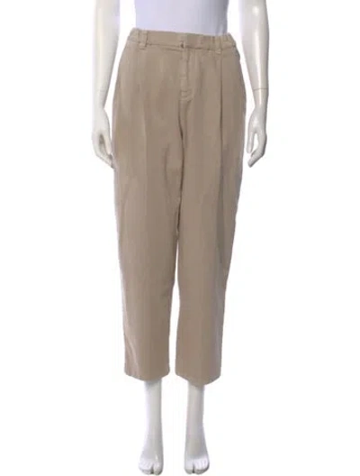 Pre-owned Brunello Cucinelli Linen Straight Leg Pants In Neutral
