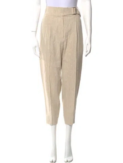 Pre-owned Brunello Cucinelli Linen Straight Leg Pants In Neutral