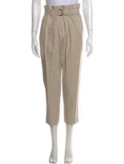 Pre-owned Brunello Cucinelli Linen Straight Leg Pants In Neutral