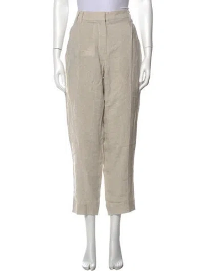 Pre-owned Brunello Cucinelli Linen Straight Leg Pants In Neutral