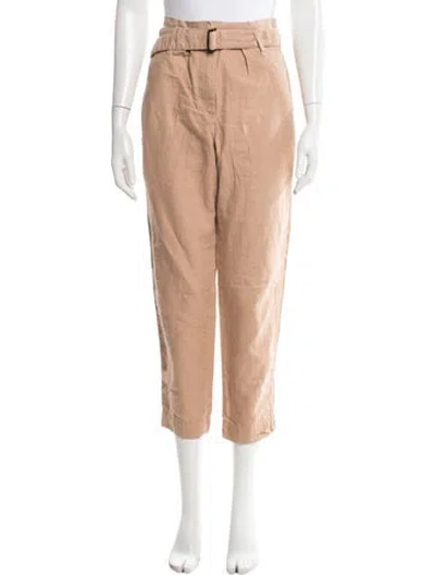 Pre-owned Brunello Cucinelli Linen Straight Leg Pants In Neutrals