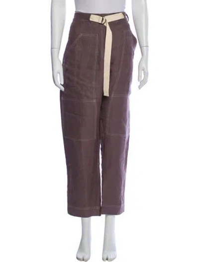 Pre-owned Brunello Cucinelli Linen Straight Leg Pants W/ Tags In Gray