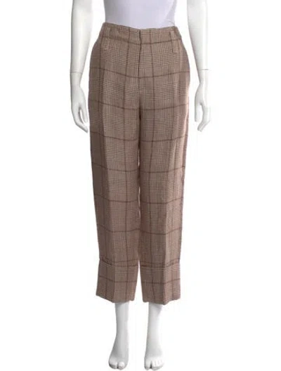 Pre-owned Brunello Cucinelli Linen Straight Leg Pants W/ Tags In Neutral