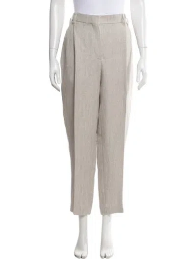 Pre-owned Brunello Cucinelli Linen Straight Leg Pants W/ Tags In Neutral