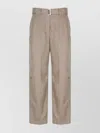 Brunello Cucinelli Linen Straight Leg Trousers With Front Pleats In Neutral